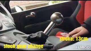 Abarth 595 Competizione short shifter vs stock (M-tech / 4H-tech)