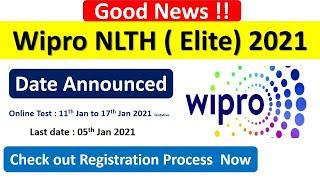 Wipro NLTH Elite 2021 Exam Date Announced |  wipro elite national talent hunt  registration 2021