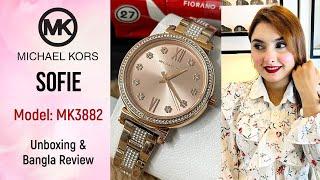 Michael Kors MK3882 Sofie Crystal Rose Dial Ladies Watch | Watch Zone