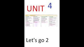 Let's go 2   unit 4