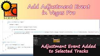 Add an Adjustment Event to Selected Tracks in Vegas Pro