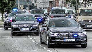 President Escort | Polish Presidential Motorcade on lights and sirens