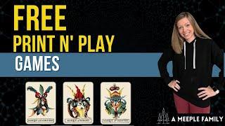4 FREE Print & Play SOLO Card Games | Solo Card Game | Board Game | Table Top Game