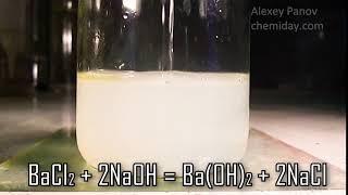 BaCl2 + 2NaOH → Ba(OH)2 + 2NaCl | Reaction of barium chloride with sodium hydroxide