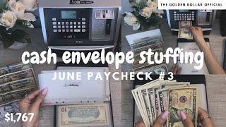cash envelope stuffing | $1767 | adding sinking fund envelopes | 25yo budget