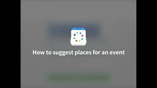 How to suggest a place for a meeting