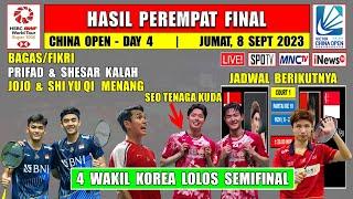 Hasil 8 Besar China Open 2023 Hari Ini ~ BAKRI & PRIFAD Kalah ~ JOJO Menang ~ SEO Menang 2 Sektor