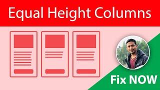 How to Create a CSS Equal Height Columns  Solution Here ️Elementor ️ Bootstrap ️ WordPress
