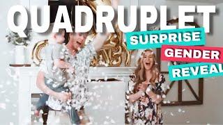 SURPRISE QUADRUPLET ANNOUNCEMENT AT GENDER REVEAL PARTY!