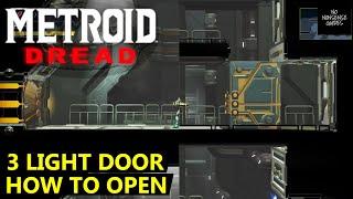 Metroid Dread 3 Light Door - How to Open & Where to find Wide Beam - Three Dot Door