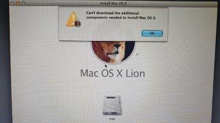 can't download the additional components needed to install mac os x error