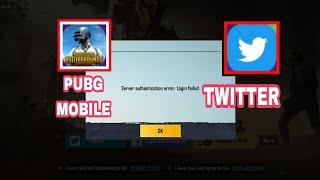 100% Fix Server Authentication Error Login failed BGMI & Pubg Mobile twitter Login Problem Solve