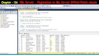 SQL Server - Pagination | Offset and Fetch Clause