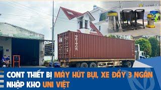 Máy hút bụi, xe đẩy dụng cụ 3 ngăn đã về đến kho của Uni Việt để phục vụ khách hàng