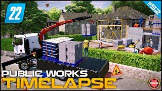  Transporting Building Materials To The Construction Site ⭐ FS22 City Public Works Timelapse