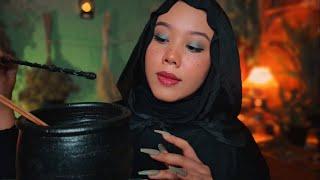 ASMR Green Witch Heals Your Wound ‍️🪴 |  Potion Brewing, Fantasy Roleplay, Halloween Edition