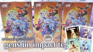 Opening 3 Boxes of OFFICIAL GENSHIN TCG GENIUS INVOKATION Cards