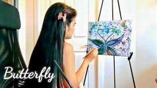 Butterfly Acrylic Painting Time Lapse