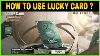 HOW TO USE LUCKY CARD IN FORTUNES POWER || PUBG MOBILE FORTUNES POWER LUCKY SPIN