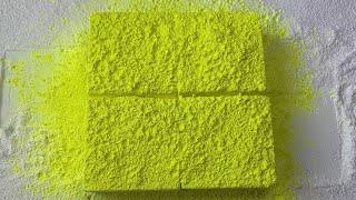 48K Celebration  Fresh Gym Chalk topped w/ Neon Yellow Holi Powder  ASMR