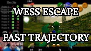 HOW TO WESS Escape with Fast Trajectory for Ocarina of Time Speedrun, with Frame Data