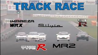 [ENG CC] Track Race #82 | Integra vs Silvia vs MR2 vs GT-R vs Impreza