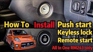 How to install Push Start Button | keyless | Auto start system Veron kong