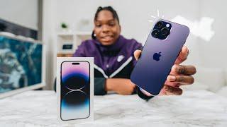 iPhone 14 Pro Max DEEP PURPLE  Unboxing & Setup + Low Light Camera Test