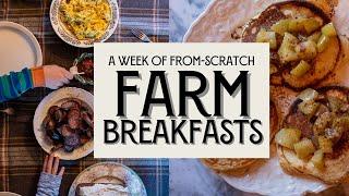 A Week of From-Scratch FARM BREAKFASTS! | Family of 6