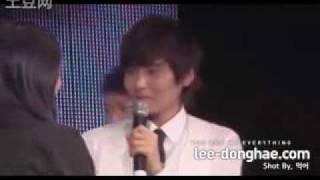 091206 SJ-M Taiwan fan meeting -  Kyuwook "fighting" for fans