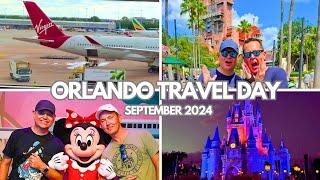 Orlando Florida TRAVEL DAY | Virgin Atlantic Premium Economy | MAN to MCO Walt DIsneyworld Sept 2024