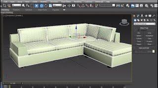 How to Make Corner Sofa in 3ds Max | L Shaped Sofa Modeling in 3ds Max