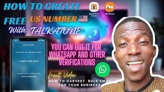 How To Get Free USA  Number for WhatsApp Verification || Talkatone Fixed 2024 || VPN || CLOUDWARES