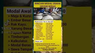 Rincian Modal Usaha Beras #beras #bisnis #jualan