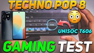 TECHNO POP 8 BGMI TEST | TECHNO POP 8 UNBOXING & GAMING TEST | UNISOC T606 PROCESSOR 