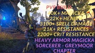 ESO Heavy Armor Magicka Sorcerer *Build Update* PVP Greymoor Chapter