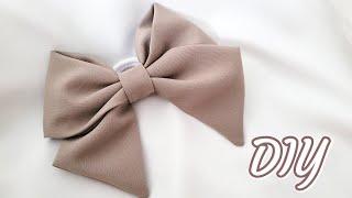 FABRIC BOW ️ VERY EASY ️DIY Big Hair Bow Making