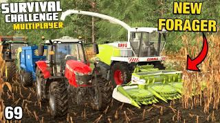 BUYING A FORAGER AND FILLING THE SILAGE CLAMP Survival Challenge Multiplayer CO-OP FS22 Ep 69