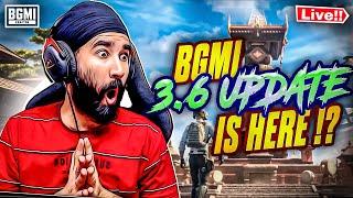 3.6 NEW UPDATE 50 KILLS ? : BGMI LIVE | PUBG LIVE