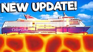 I Melted a Cruise Ship in the NEW UPDATE in Floating Sandbox!