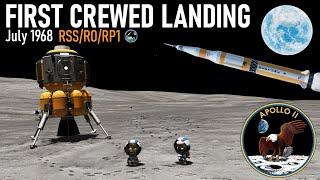 FIRST Crewed Lunar Landing! - Final Frontier #12 | KSP RSS/RO/RP1 | 1.10