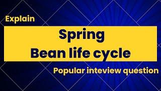 Explain Spring Bean Life Cycle | Interview questions