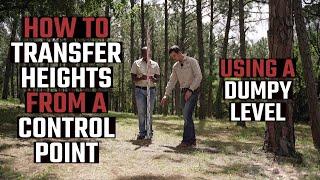 How to transfer heights from a control point using a dumpy level - SURVEYING TRAINING