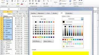 Apply a Pattern or Fill Effect to a Background Color - Excel 2010