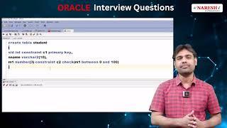 Oracle Interview Question How to View Table Constraints | NareshIT