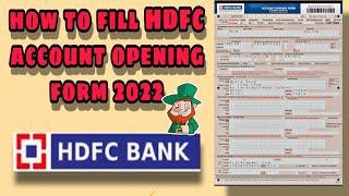 HDFC में खाता खोलने का फॉर्म कैसे भरे // HDFC me account opening form kaise bhare in 2022
