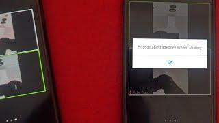 Host disabled attendee screen sharing (Zoom, Share screen, Android)