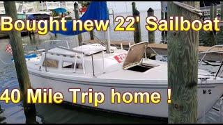 40 mile trip home in Catalina 22 - new owners - Knot Enough sailboat