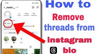 how to remove threads badge from instagram profile | how to remove threads from instagram bio