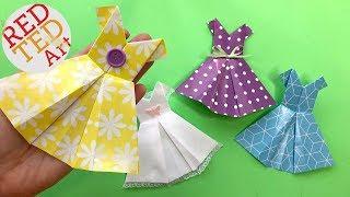 How to Make Origami Dress for Beginners - Easy Paper Dress DIY